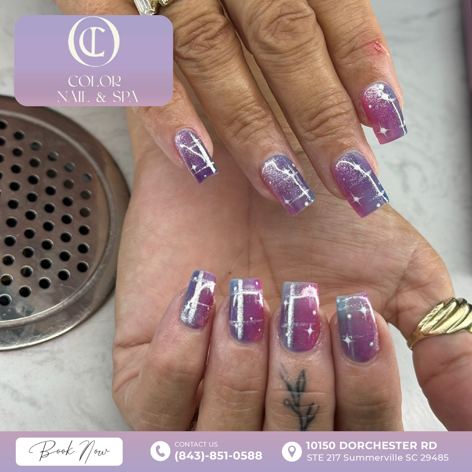 Color Nails and Spa nail work in Summerville, South Carolina